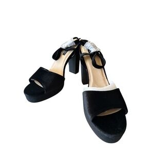 French Connection Gabby Taryn Suede 5-inch Heel Platform Shoes Black  Size 11